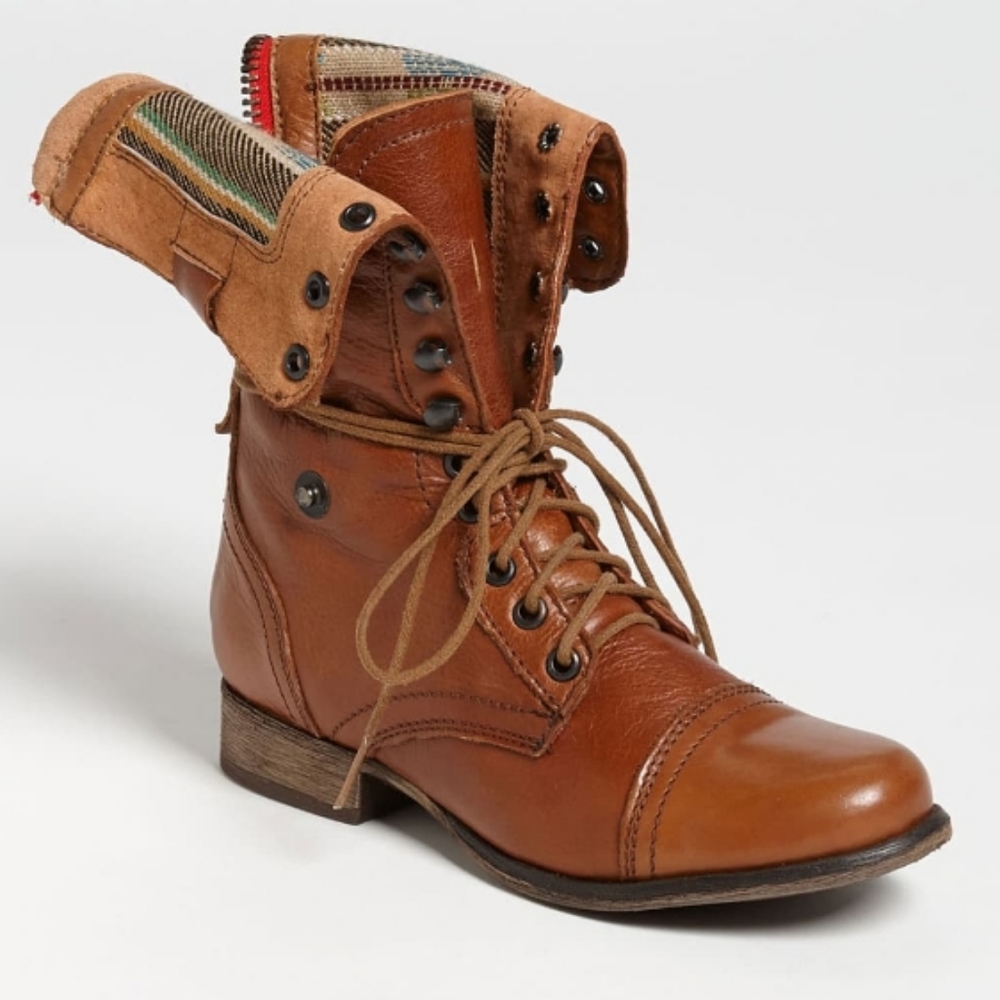 Steve Madden Leather Combat Boots